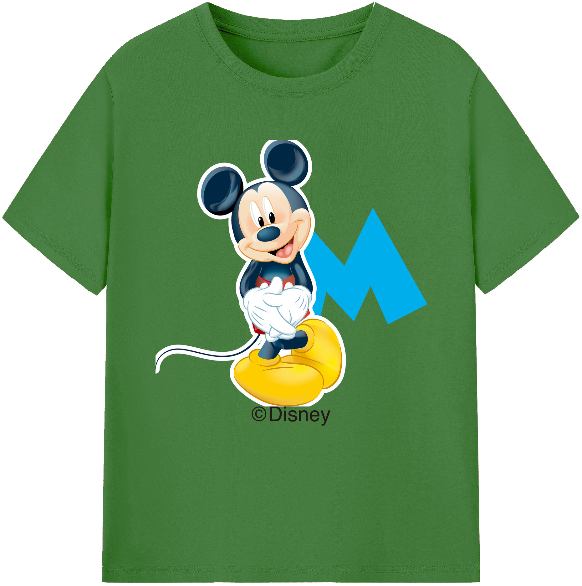 （画像用） ミッキーマウス Mickey Mouse レディースカジュアルプリントTシャツ（綿100％）